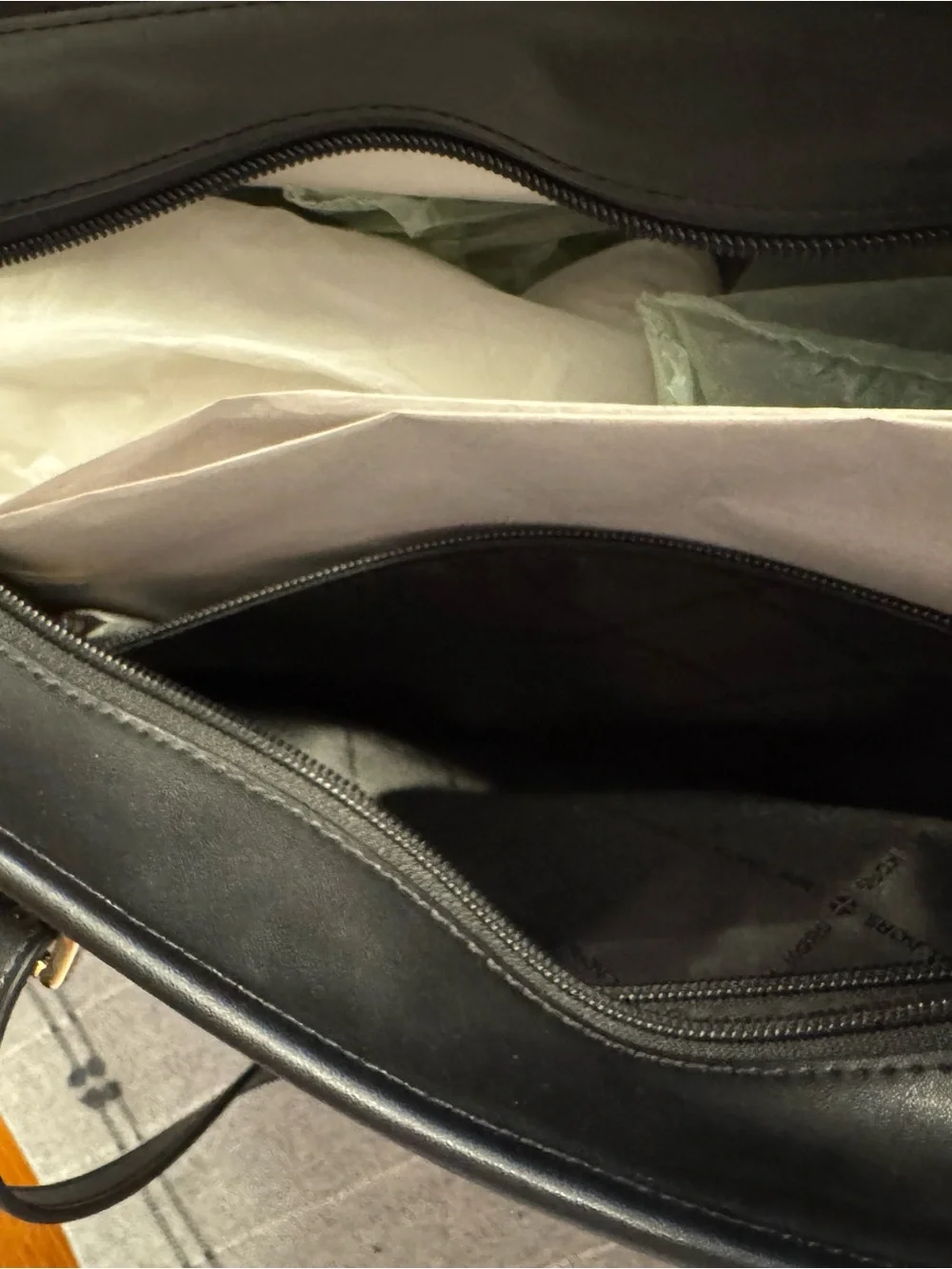 Michael Kors Black Saffiano Leather Jet Set Tote with Gold Hardware